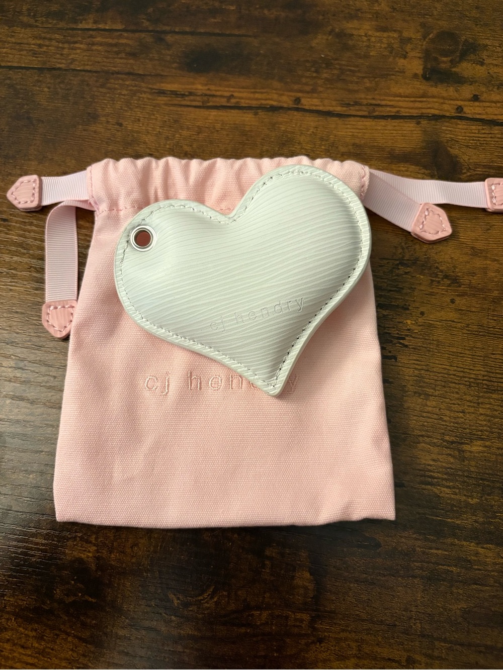 CJ Hendry leather heart with bag